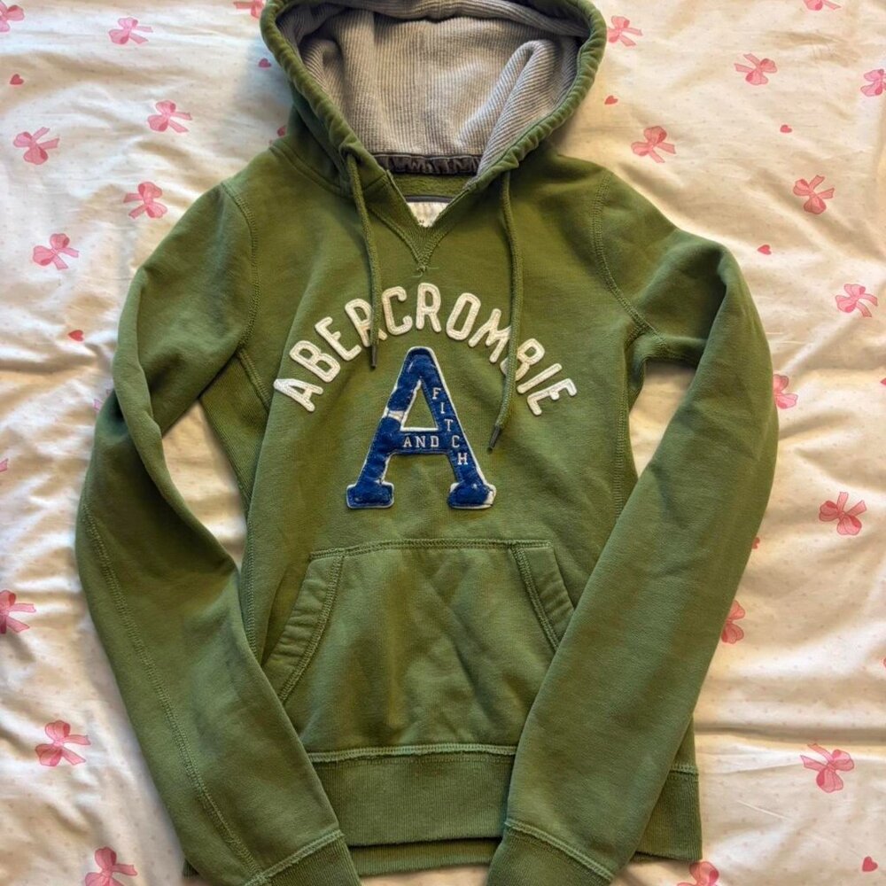 Vintage Abercrombie hoodie XS green